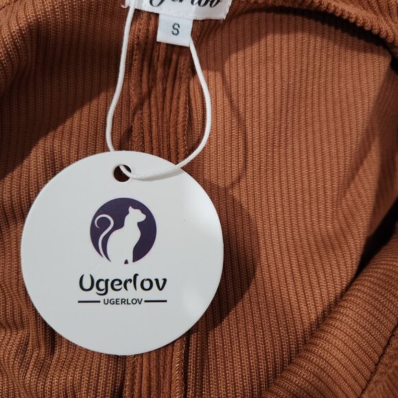 Women's Boho Orange Corduroy soft oversized overalls - Picture 9 of 11